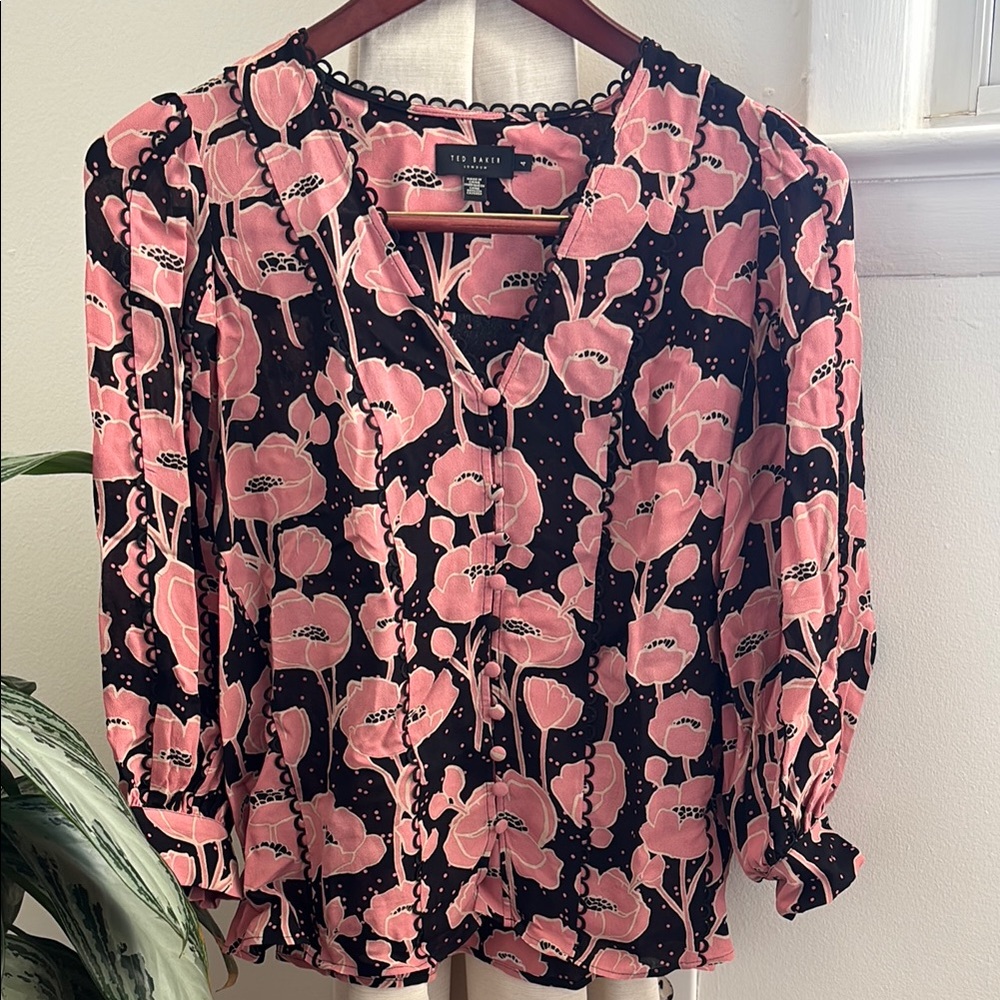 Ted Baker Pink Floral Women's Top